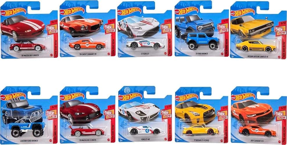 Hot Wheels Toy Cars or Trucks 10-Pack, Amazon Set of 10 1:64 Scale Vehicles for Kids & Collectors (Styles May Vary) - Image 1