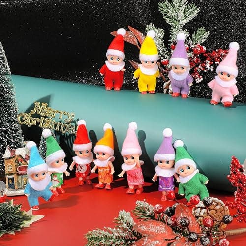 Sumind 11 Pieces Christmas Tiny Doll Plush Toys Baby Plush Dolls Novelty Toys Accessories for Little Girls Boys Holiday Christmas Easter New Year Decorations(Adorable Style) thumbnail 5