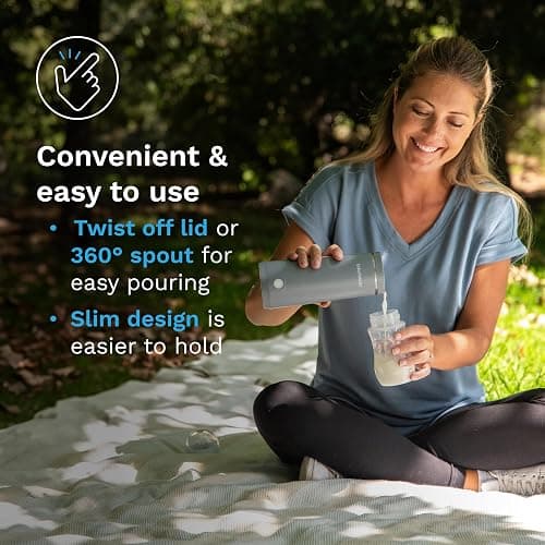 Baby Brezza Superfast Portable Baby Bottle Warmer – 50% Faster - Travel Breastmilk Warmer and Formula Warmer - Safe, Even Heating - Up to 9oz - No Adapters, Black thumbnail 5
