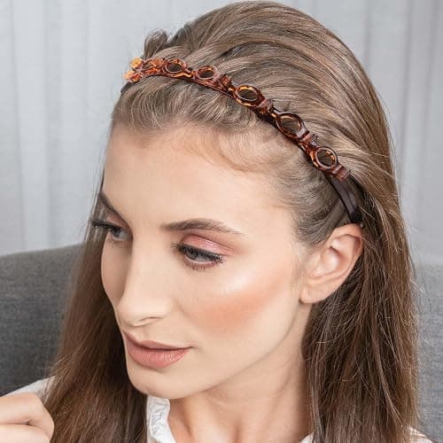acDesign 4 Pcs Headband with Clips, Professional Weave Bangs Hairstyle Hairpin Headband, Clip Headbands for Women (2Black and 2Red) thumbnail 4
