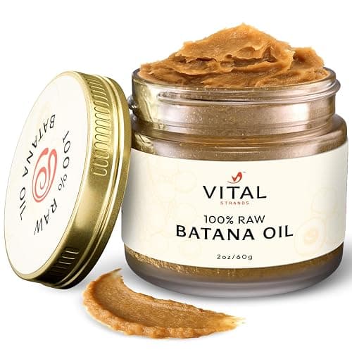 Vital Strands 100% Organic Raw Batana Oil for Hair Growth – Strengthens Hair, Reduces Breakage, Enhances Shine – Pure, Non-Greasy – No Silicones, Sulfates, or Parabens – All Hair Types – 2oz Glass Jar - Image 1