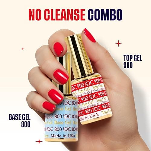 DND Base Gel and Top Gel Polish Set, UV/LED GelBase Polish and No Cleanse Top Coat, Professional Gel Polish Duo, 0.5 Fl Oz Each thumbnail 2