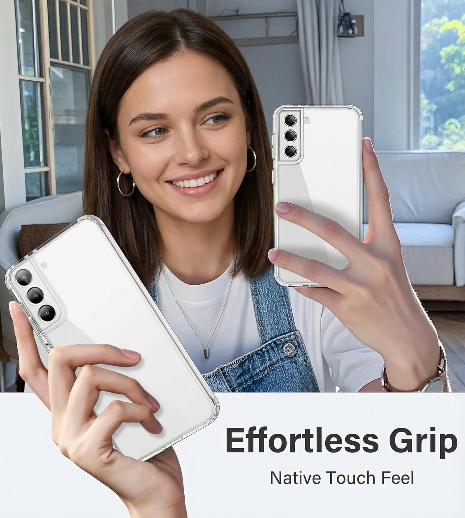for Samsung Galaxy S21 Case Clear [Anti-Yellowing] [Military Grade Drop Protection], Areaphmet Shockproof Hard PC +Soft TPU Back Phone Case for Galaxy S21 Case - Clear thumbnail 7