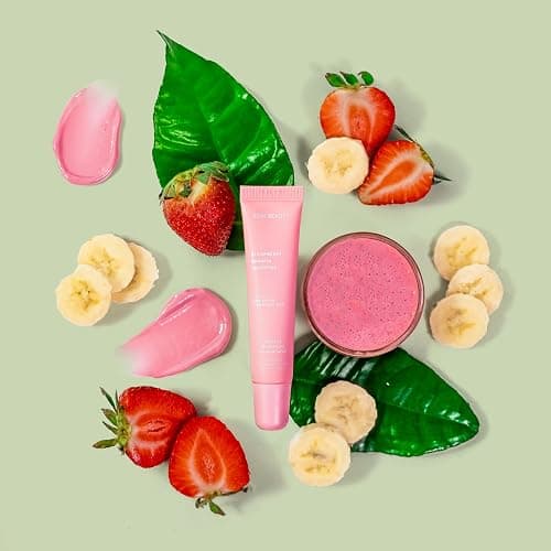 ESW Beauty Strawberry Banana Smoothie Lip Treatment - Soft Pink Nude Tint with Shea Butter, Hyaluronic Acid, Strawberry & Banana for Intense Hydration & Dryness Prevention thumbnail 4