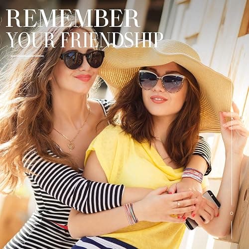 Yaomiao 50 Pcs Friendship String Bracelets Bulk Beach String Adjustable Waterproof Handmade Cord Surfer Woven Braided Rope Bohemian Wrist Cord for Women Men Christmas Party Gifts(Cute Style) thumbnail 5