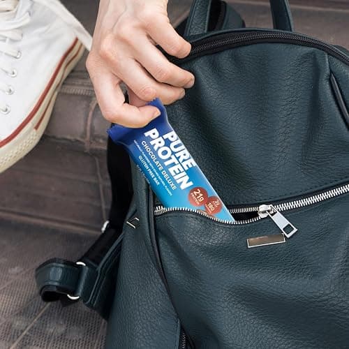 Pure Protein Chocolate Deluxe Protein Bars – 21g Protein, 3g Sugar, 190 Calories (12 count) Low Sugar* High Protein Snack - Gluten Free - Perfect for a Healthy Snack thumbnail 6