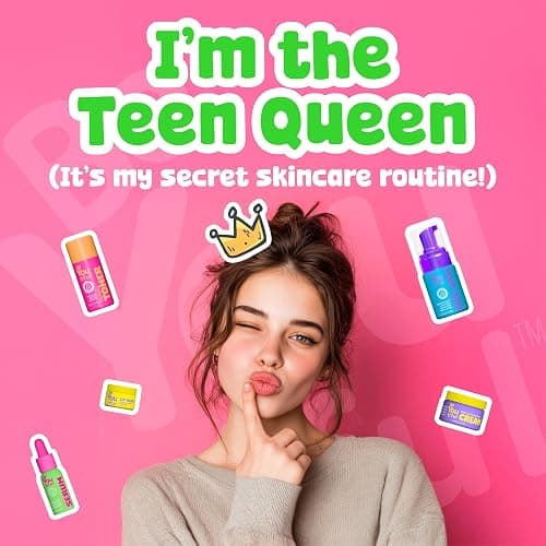 BeYoutiful Skin Care Gift Set for Teens, BFF Regimen 5-Piece kit for Sleepovers & Kids Skincare, Toner, Face Wash, Serum, Moisturizer Lotion & Lip Mask, Vegan, Cruelty-Free thumbnail 6