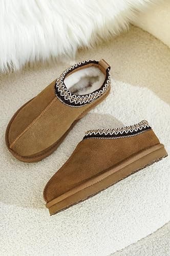 Project Cloud 100% Genuine Leather & Australian Shearling Slippers for Kids - Memory Foam Fuzzy & Non-Slip Fluffy Slippers Girls Footwear & Boys Footwear, Kids Unisex Shoe (Dream Warm) thumbnail 2