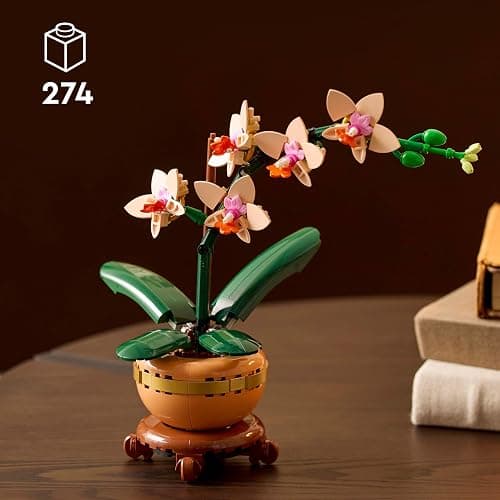LEGO Botanicals Mini Orchid - Artificial Flowers Set for Adults - Indoor Plant with Terracotta Style Flowerpot - Home Decor Gift for Women and Men - 10343 thumbnail 2