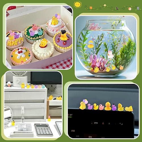 50PCS Mini Resin Animals Assorted Styles Cute Tiny Ducks,Miniature Duck Figures to Hide,Little Animal Toys Bulk for Topper Desk Garden Dollhouse Landscape Aquarium Ornaments DIY Crafts & Decor thumbnail 7