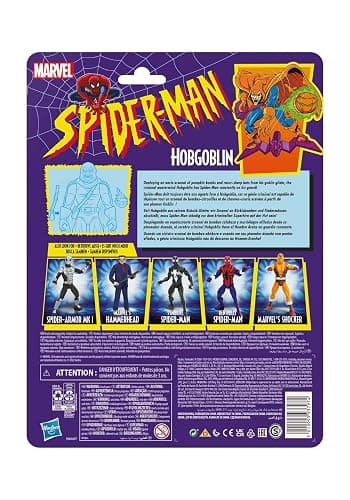 Spider-Man Marvel Legends Series 15 cm Hobgoblin Action Figure Toy, Toy Biz Inspired Design, Includes 3 Accessories: Glider, Pumpkin Bomb, Satchel thumbnail 3