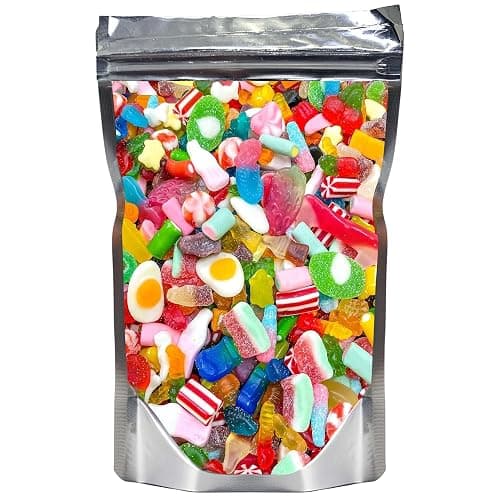 GRO VITS - Pick & Mix Sweets - 500g Pouch Quality Jelly Sweets Classic Retro Candy Selection Assortment Pick and Mix Gummy Gift Bag for Gifting Children & Adults - Image 1