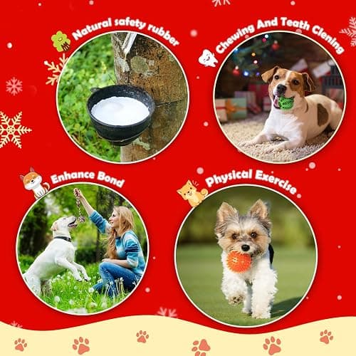 JXVICT Dog Advent Calendar 2025, 24 Days Dog Pet Toy Christmas Countdown Calendar with Chew Ropes Toys Squeaky Balls Teething Christmas Doys Toys for Xmas Small Large Dogs Puppy thumbnail 6