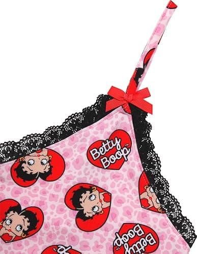 COCO BRANDS Womens Pajama Sets - 2 Piece Strawberry Shortcake Betty Boop Cami Top and Pajama Short Set (Sizes S-XL) thumbnail 3