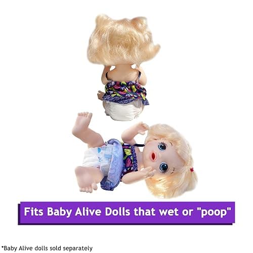 Pail Buddies Baby Doll Diapers Refill Value Pack | Fits Most Baby Alive 10–14 Inch Dolls That Drink & Wet / Poop | 32 Diapers thumbnail 9