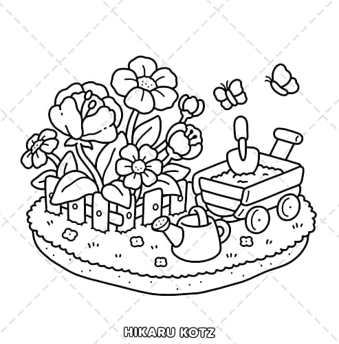 Garden Corners: Bold and Easy Coloring Book for Adults and Teens thumbnail 7