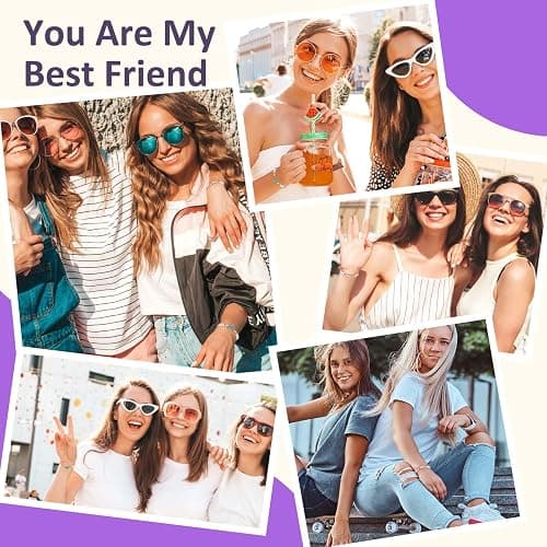 simarro 2pcs Matching Bracelets, Butterfly Friendship Bracelets Adjustable Strand Best Friends Bracelet, Handmade Charm Couples Jewelry Gifts for Women Couples Friend thumbnail 6