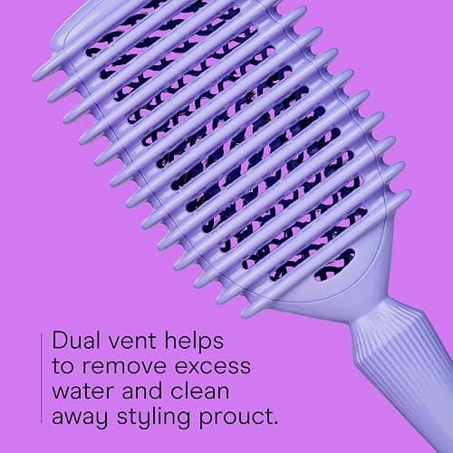 Conair Curl Define Pro Detangler Brush for Curly Hair, Dual-Vent Design with Continuous Grooves, Mixed Bristles for Frizz-Free Detangling, Smoothing, and Curl Definition thumbnail 6