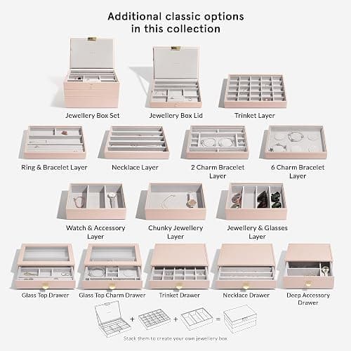 Stackers Blush & Champagne Gold Classic Jewellery Box, Set of 2 thumbnail 7