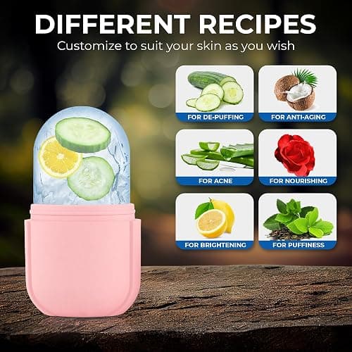 Milano Home Ice Face Roller Massager for Face, Eyes, and Neck - Reusable Silicone Ice Cube Mold for Natural Skin Care, De-Puff Eye Bags, Reduce Migraine Pain | Facial Beauty Ice Roller thumbnail 6