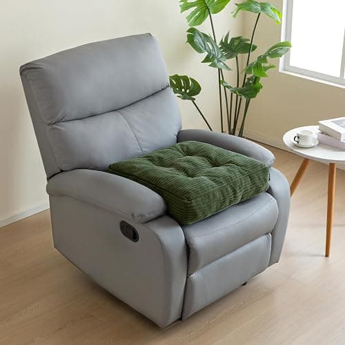 HIGOGOGO Tufted Corduroy Recliner Seat Cushion for Elderly, High Density Foam Large Square Seat Cushion for Recliner Chair, Floor Pillow, Office Chair, Car, No Pressure on Thighs, 20x20x4 thumbnail 2