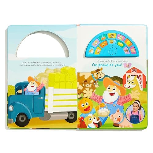 A Day on the Farm (Ms. Rachel): An Interactive Sound Book with 12 Sounds! (Books by Ms. Rachel) thumbnail 5