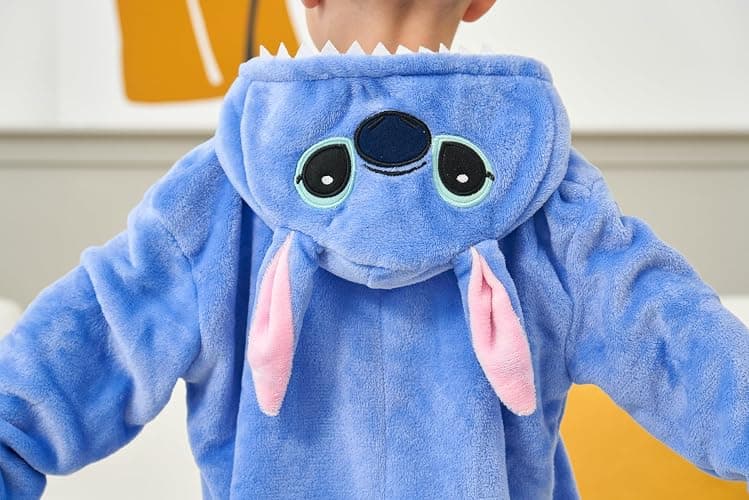 xinhauli Unisex Kids Flannel Animal Onesie Pajamas - Cosplay Costume for Halloween and Home thumbnail 3