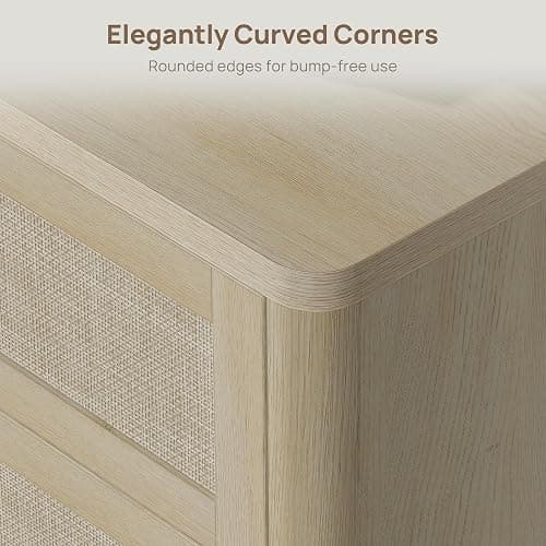 SICOTAS Dresser for Bedroom - 6 Drawer Dresser for Nursery 54" Wide Rattan Dressers & Chests of Drawers Boho Drawers for Bedroom Living Room Clothes Large Closet Storage for Closet Hallway Entryway thumbnail 5