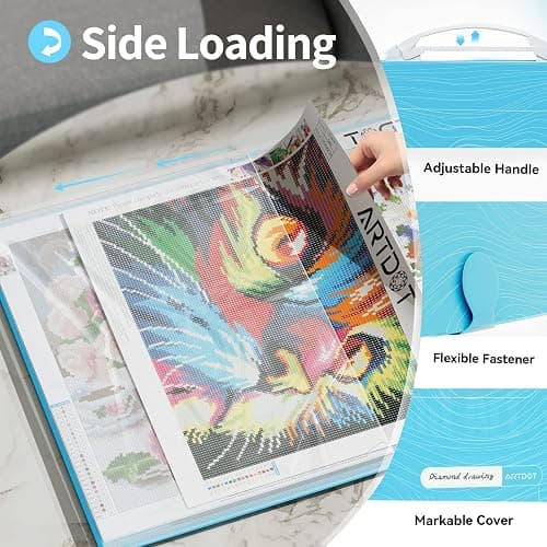 ARTDOT A3 Storage Book for Diamond Painting Kits, Diamond Art Portfolio Folder with 30 Pocket Slevees Protectors thumbnail 5