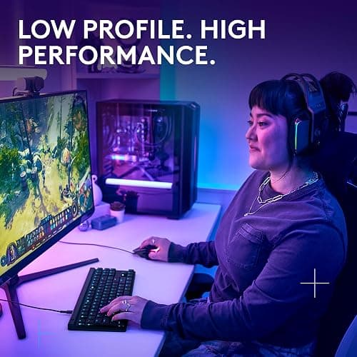 Logitech G515 TKL Wired Low Profile Gaming Keyboard, Fully Customizable RGB, Double-Shot PBT Keycaps, Tactile/Brown Switches - Black thumbnail 2