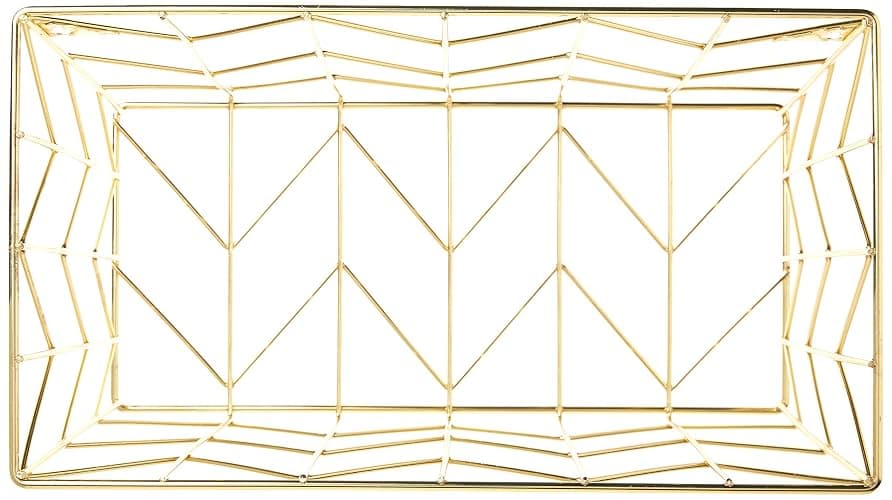 U Brands Hanging File Desk Organizer, Wire Metal, Gold - 894U02-06 thumbnail 6