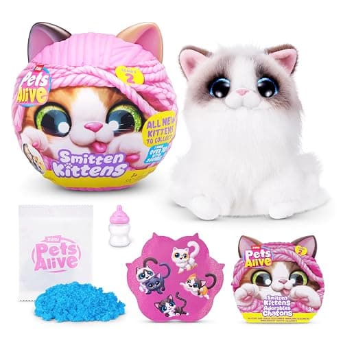 Pets Alive Smitten Kittens Series 2 (Ragdoll) by ZURU – Interactive Plush Cat Toy with 10 Sounds, Surprise Unboxing, Soft Collectible Pet for Ages 3+ - Image 1
