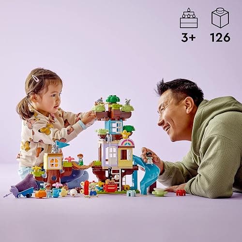 LEGO DUPLO 3in1 Tree House 10993 Creative Building Toy for Toddlers, Includes 8 Figures for Teaching Social Skills, Playing Together and Group Play, Great Birthday Gift for Kids thumbnail 2