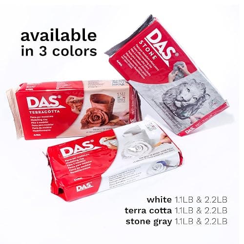 Prang DAS Air Hardening Modeling Clay, 1.1 Pound Block, White (387000) thumbnail 2