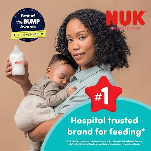 NUK Perfect Match Natural + Anti-Colic Bottle, 5 oz, 4 Pack thumbnail 2