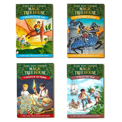 Magic Tree House Boxed Set, Books 1-4: Dinosaurs Before Dark, The Knight at Dawn, Mummies in the Morning, and Pirates Past Noon thumbnail 3