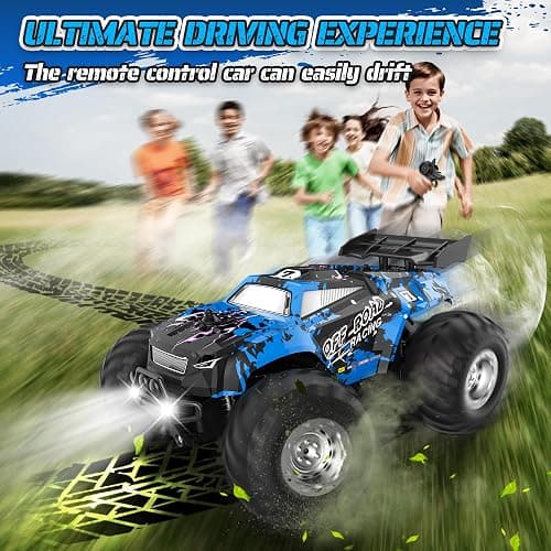 Barlisam Remote Control Car, All-Terrain Remote Control Truck for Boys, Headlight, 1:20, 10KM/H, 2.4GHZ, Speed-Friendly, Sturdy, Rechargeable RC Cars for Boys 4-7 8-12 Christmas, Beginner, Kids 6-12+ thumbnail 2