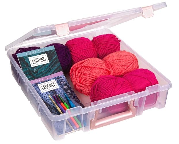 ArtBin 6955RL Super Satchel Compartment Box Clear Craft Organizer Storage Case - Rose Gold, Pack of 1 thumbnail 5
