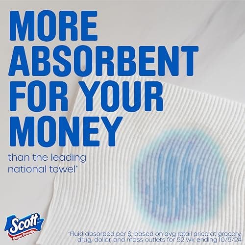Scott Paper Towels, Choose-A-Sheet, 6 Double Rolls = 12 Regular Rolls (108 Sheets Per Roll) - 108 Sheets (Pack of 6) - White thumbnail 3