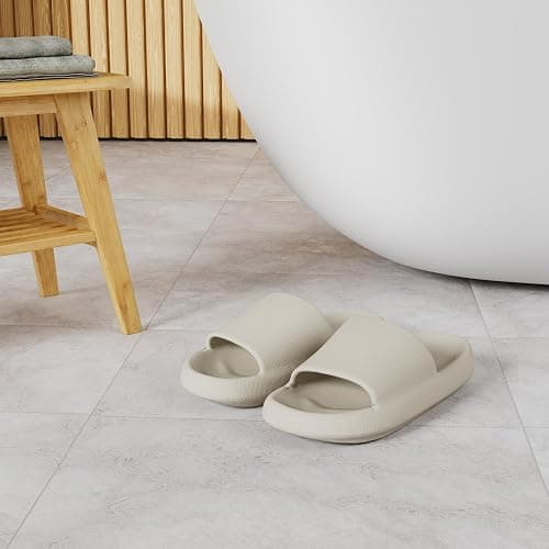 Joomra Pillow Slippers for Women and Men Non Slip Quick Drying Shower Slides Bathroom Sandals | Ultra Cushion | Thick Sole thumbnail 3