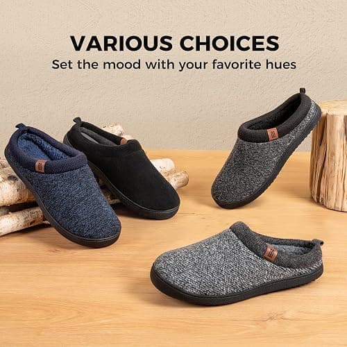 MERRIMAC Men's Slip-on Slippers Comfy Memory Foam Non-slip Indoor House Shoes thumbnail 7