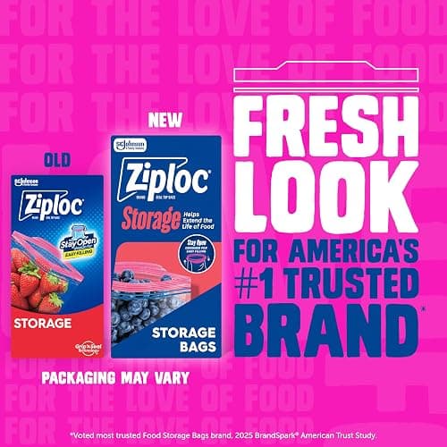 Ziploc Gallon Food Storage Bags, 120ct Total, Stand-Up Bottom, Easy to Fill, 30 Count (Pack of 4) (Packaging May Vary) thumbnail 3