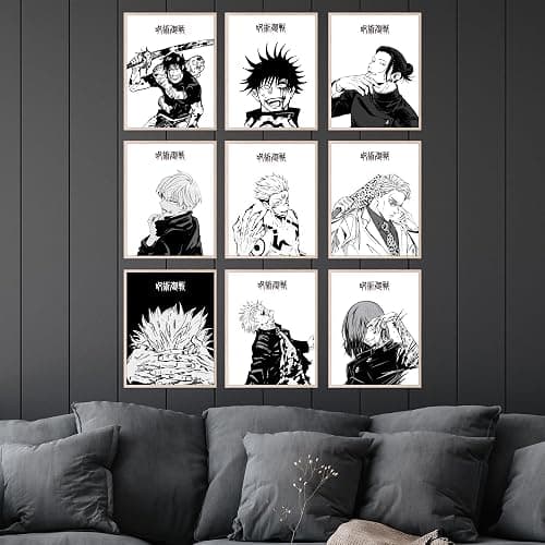 Bigwig Prints Jujutsu Kaisen Poster Set - Manga Art Anime Wall, JJk Poster, Jujutsu Kaisen Wall Art, Gojo Satoru Poster, Jujutsu Kaisen Posters, Anime Wall Decor JJk Posters - Unframed Set Of 9 (8x10) thumbnail 6
