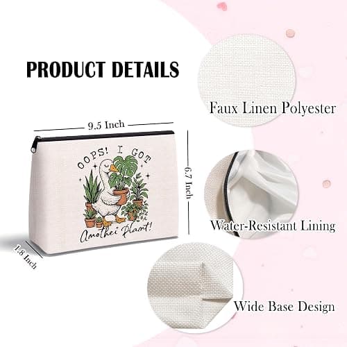 KAIOUS I Got Another Plant Zipper Makeup Bag for Plant Lady | Plant Lovers Gifts for Women: Mother's Day, Birthday, Christmas Stocking Stuffer, Plant Mom Accessories thumbnail 3