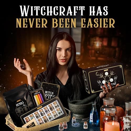 Wyspell Witchcraft Supplies Kit for Witch Altar 54PCS - Spell Candles for Witches - Crystals Spell Jars for Witches - Herbs for Spells - Beginner Witch Starter Box - Witchcraft Kit thumbnail 7