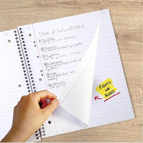Five Star Spiral Notebook + Study App, 6 Pack, 1 Subject, Wide Ruled 8" x 10.5" Paper, 100 Sheets, Fights Ink Bleed, Water Resistant Cover, Assorted Colors (38042) thumbnail 5