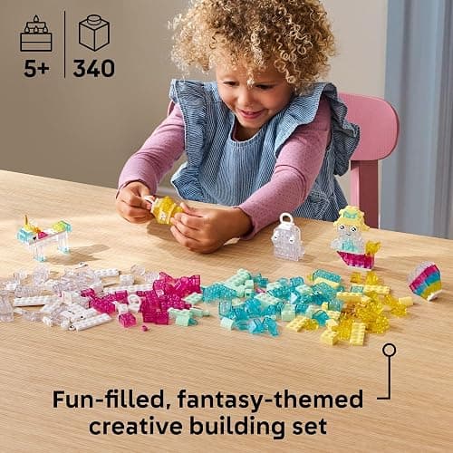 LEGO Classic Magical Transparent Box - Preschool Learning Toy for Boys and Girls, Ages 5+ - Birthday Gift for Kids - Beginner Construction Set - Colorful Building Bricks Toy - 11040 thumbnail 3