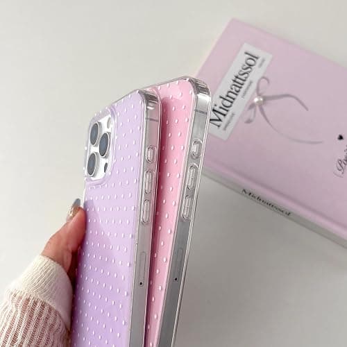 QLTYPRI Cute Phone Case for iPhone 17 Case Polka Dot Fashion Aesthetic Design for Women Girls, Slim TPU Shockproof Protective Phone Cover for iPhone 17 - White thumbnail 5