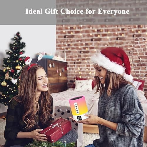 Alarm Clock Bluetooth Speaker, Night Light White Noise Machine Touch Bedside Lamp with Alarm Clock for Kids Multi-Color Changing Night Light Xmas Gifts for Teenage Girls Boys Women Teen Girl Gifts thumbnail 7