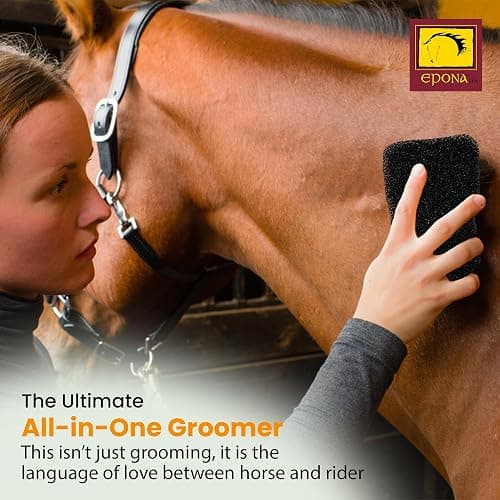 Epona Tiger’s Tongue Horse Groomer – Deep Cleaning Scrubber & Massager for Horses – Removes Dirt, Dried Sweat Marks & Dander – Gentle Grooming Tool for Body, Legs & White Markings thumbnail 3